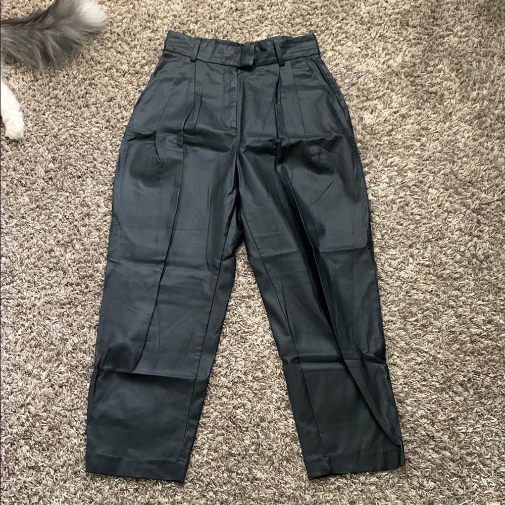 Black Faux Leather Pants
